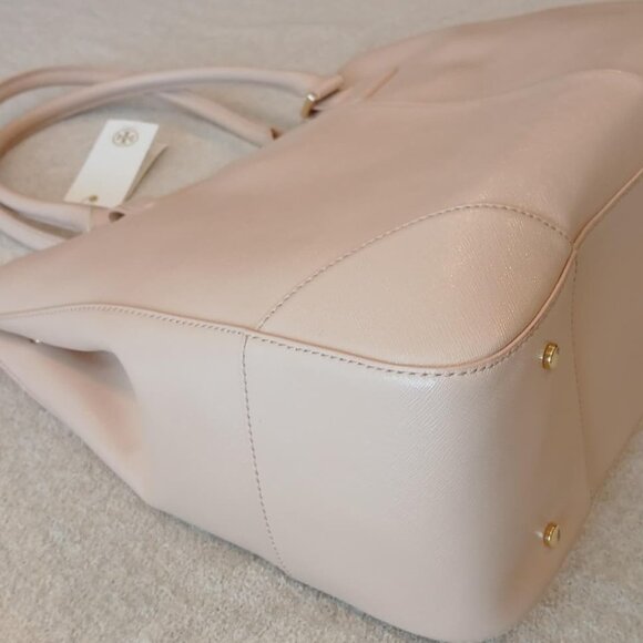 Tory Burch Robinson Large Dark Sahara Tote NWT - Picture 9 of 10